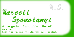 marcell szomolanyi business card